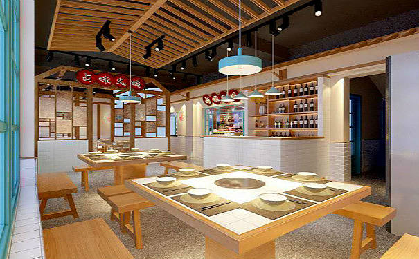 成都火锅店设计装修案例(30到300平米)(图ZNDA5NTE2NDI4) - 商业空间设计 - 站酷设计师51工装原创素材 - 站酷ZCOOL