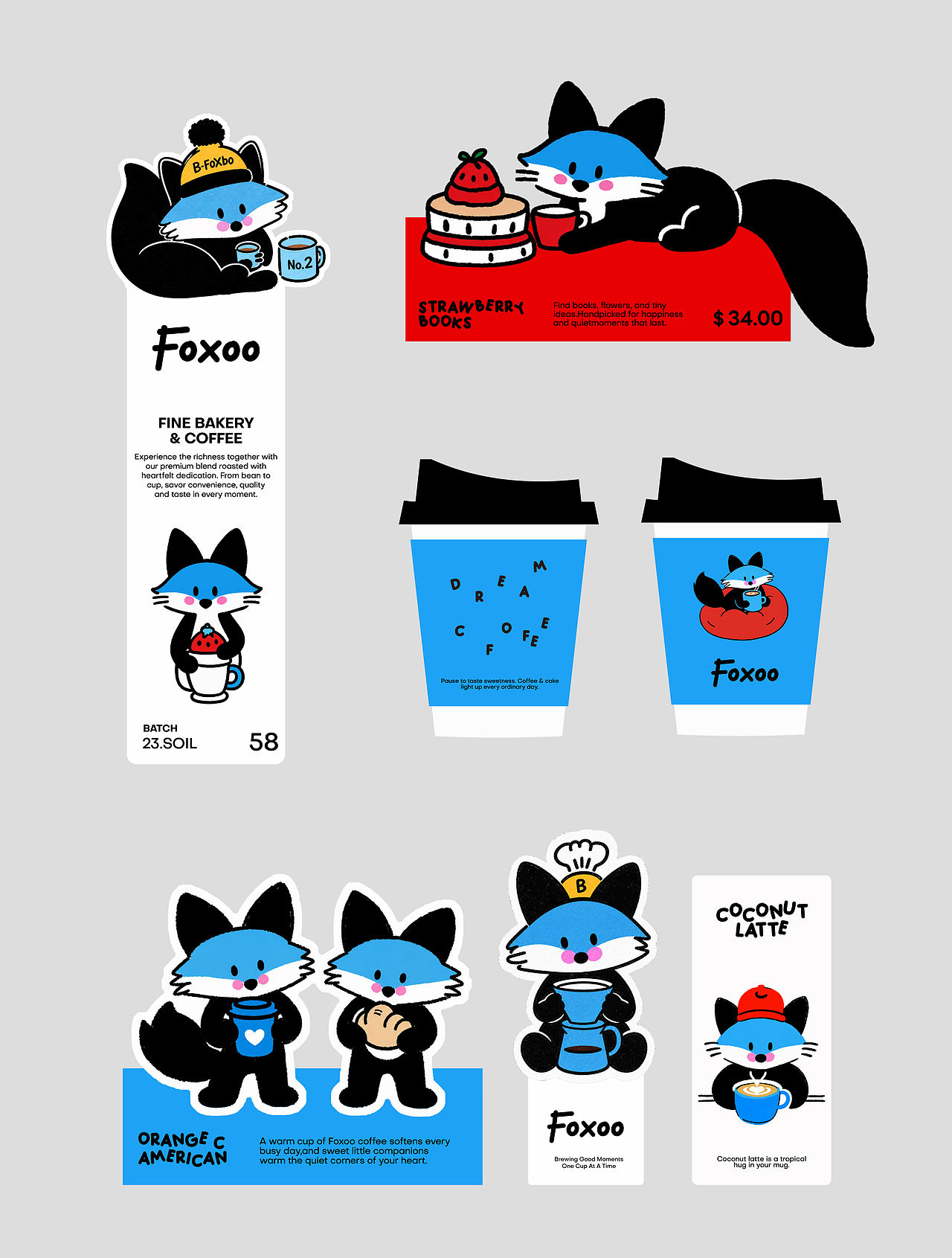 Foxoo咖啡品牌包装设计(图ZNDA5NTE4MDY0) - 包装 - 站酷设计师青轶设计原创素材 - 站酷ZCOOL
