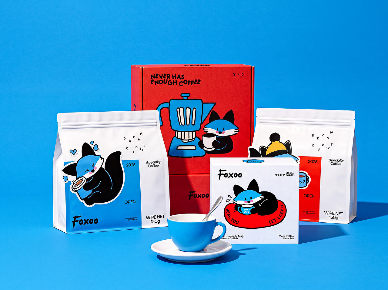 Foxoo咖啡品牌包装设计(图ZNDA5NTE4MjM2) - 包装 - 站酷设计师青轶设计原创素材 - 站酷ZCOOL