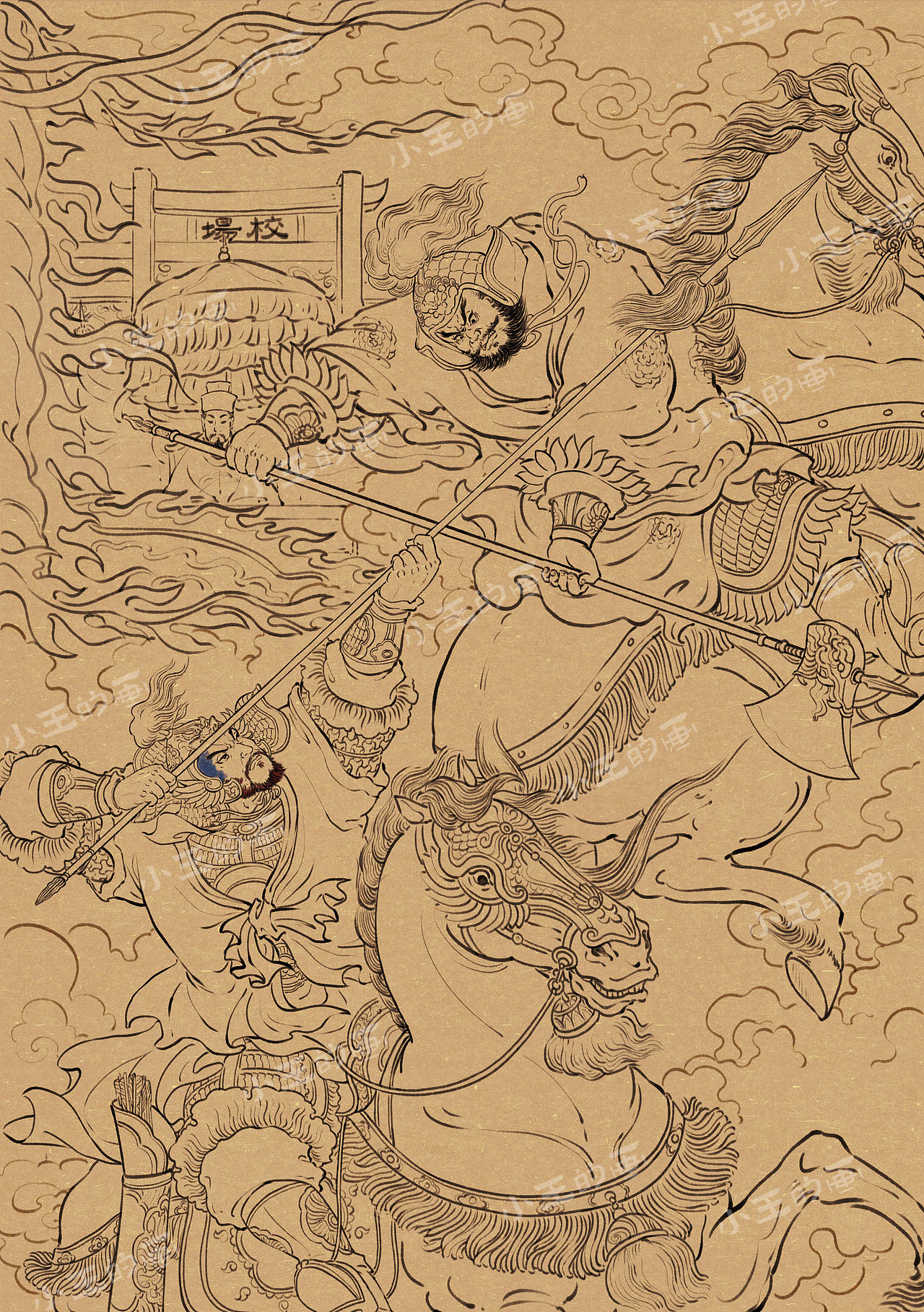 水浒故事篇（二）（图ZNDA5NTE4OTQ4） - 艺术插画 - 站酷设计师爱画水浒的小王原创素材 - 站酷ZCOOL