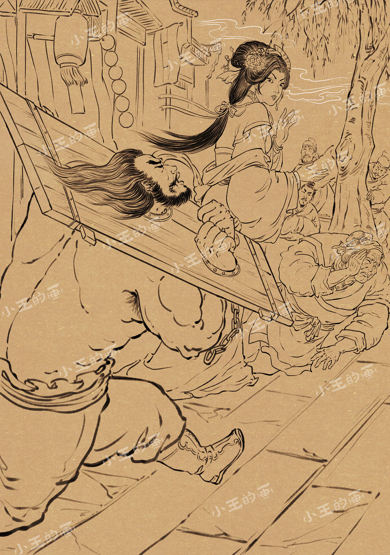 水浒故事篇（二）（图ZNDA5NTE4OTgw） - 艺术插画 - 站酷设计师爱画水浒的小王原创素材 - 站酷ZCOOL
