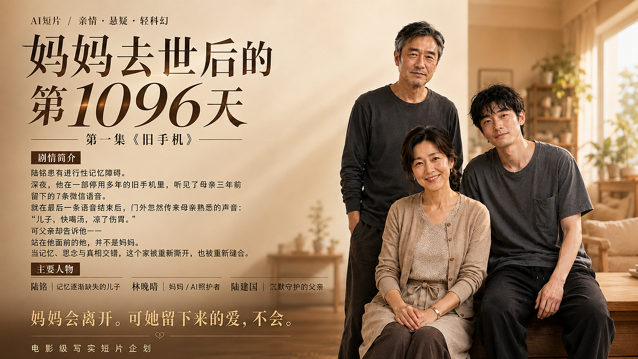 《妈妈去世后的第1096天》｜AI电影短片全案设计（图ZNDA5NTM2OTE2） - AI作品 - 站酷设计师钰欣1原创素材 - 站酷ZCOOL