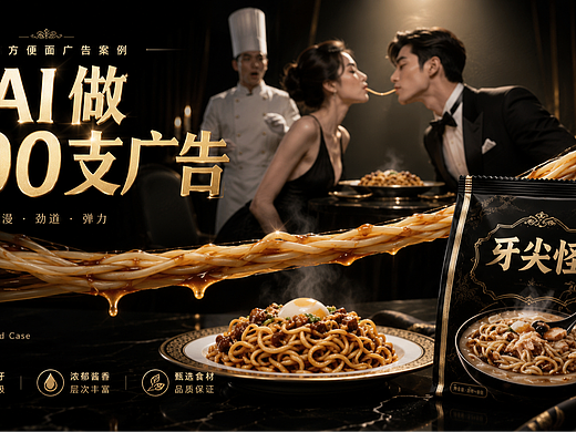 用Ai做100支广告 方便面