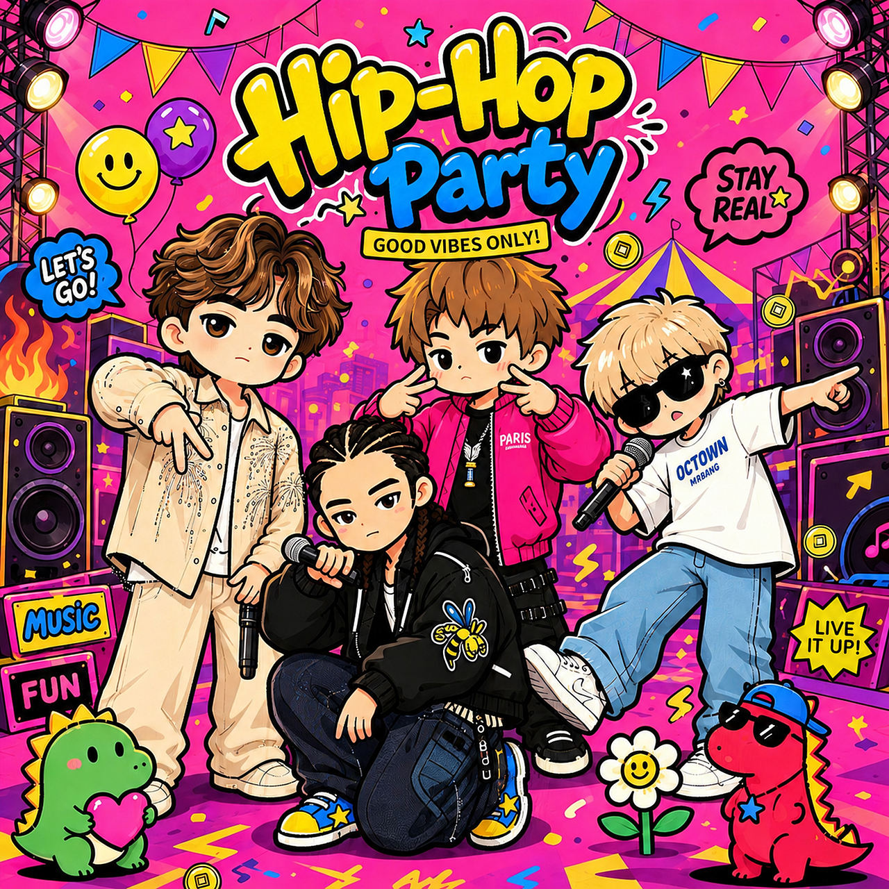 《HIP-HOP PARTY|真实玩家派对》(图ZNDA5NTU1NzEy) - 人物/生物 - 站酷设计师派总不熬夜原创素材 - 站酷ZCOOL