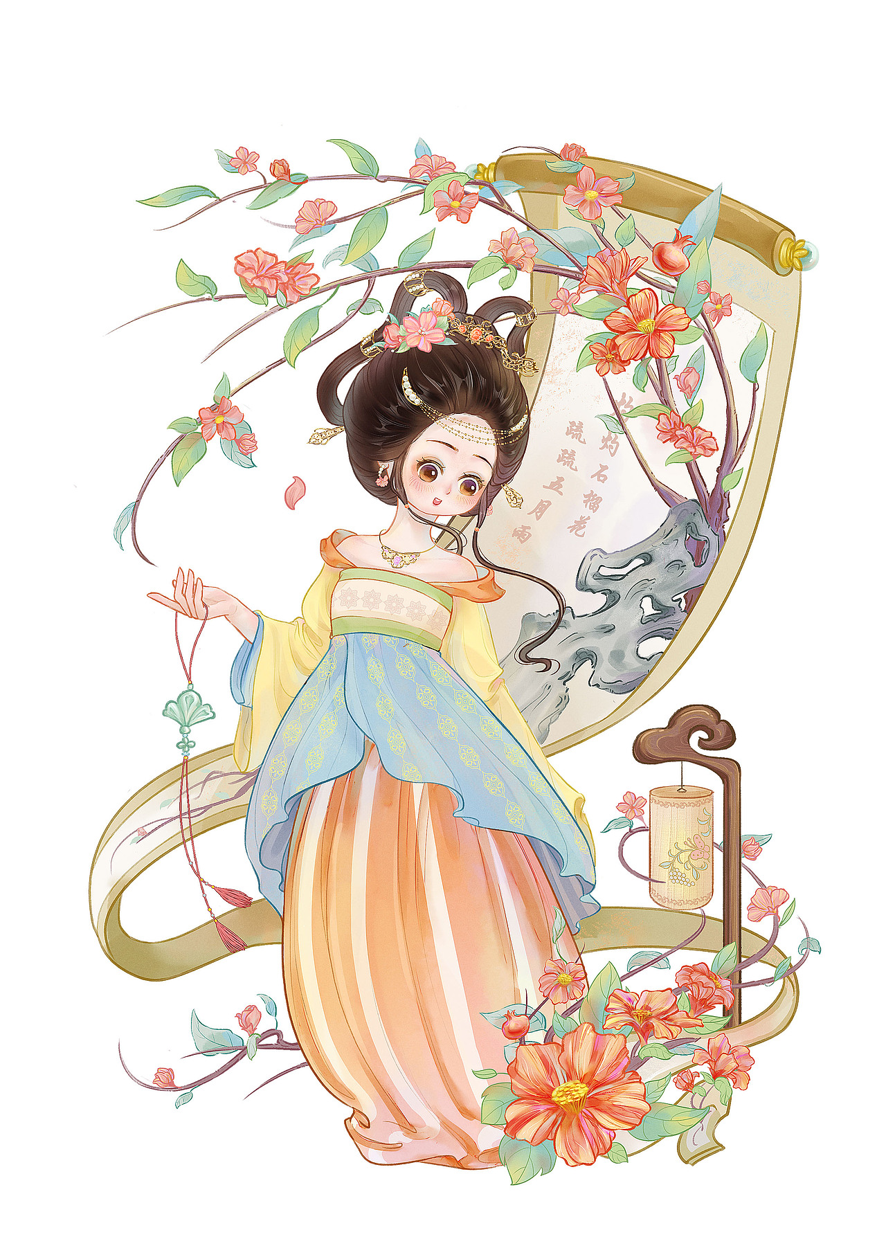 古风少女（图ZNDA5NTYyOTMy） - 商业插画 - 站酷设计师煎饼vv原创素材 - 站酷ZCOOL