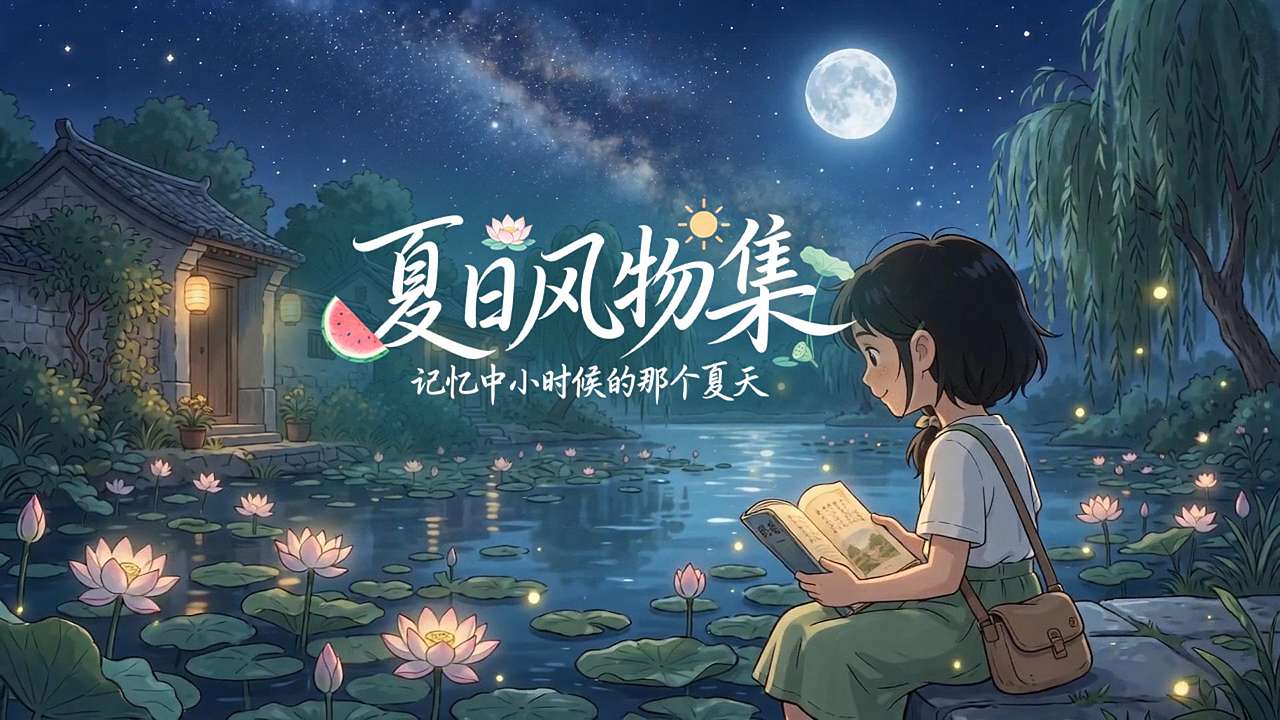 夏日风物集-收藏故乡的一整个仲夏(图ZNDA5NTg1OTMy) - AI作品 - 站酷设计师静颜Elaine原创素材 - 站酷ZCOOL