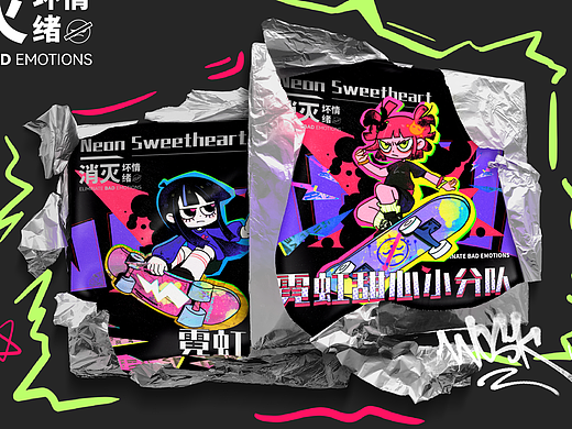 Neon Sweetheart霓虹甜心-潮玩IP形象设计-向量设计