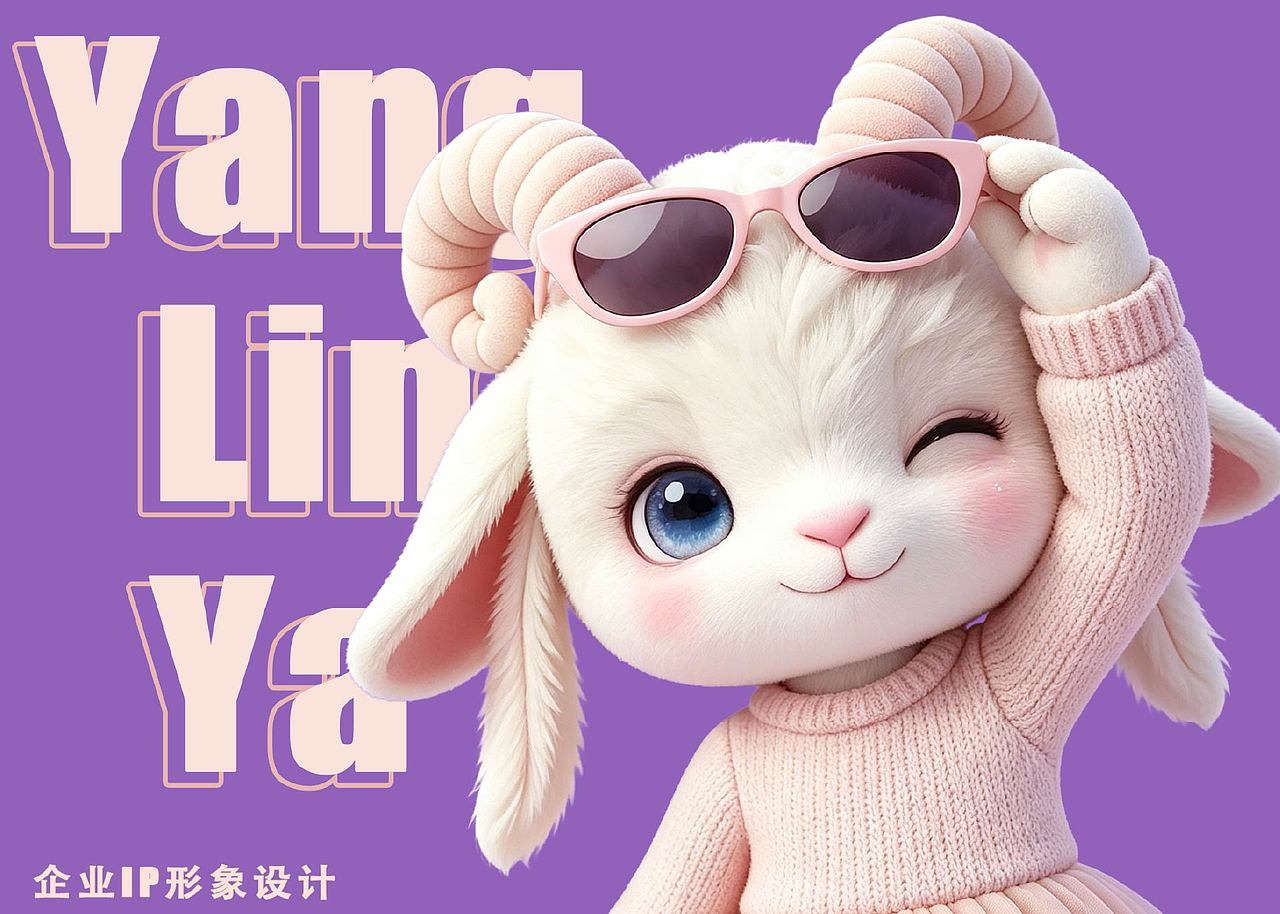 阳灵芽IP企业形象设计（图ZNDA5NjEzMzY0） - AI作品 - 站酷设计师粉红毛绒兔原创素材 - 站酷ZCOOL