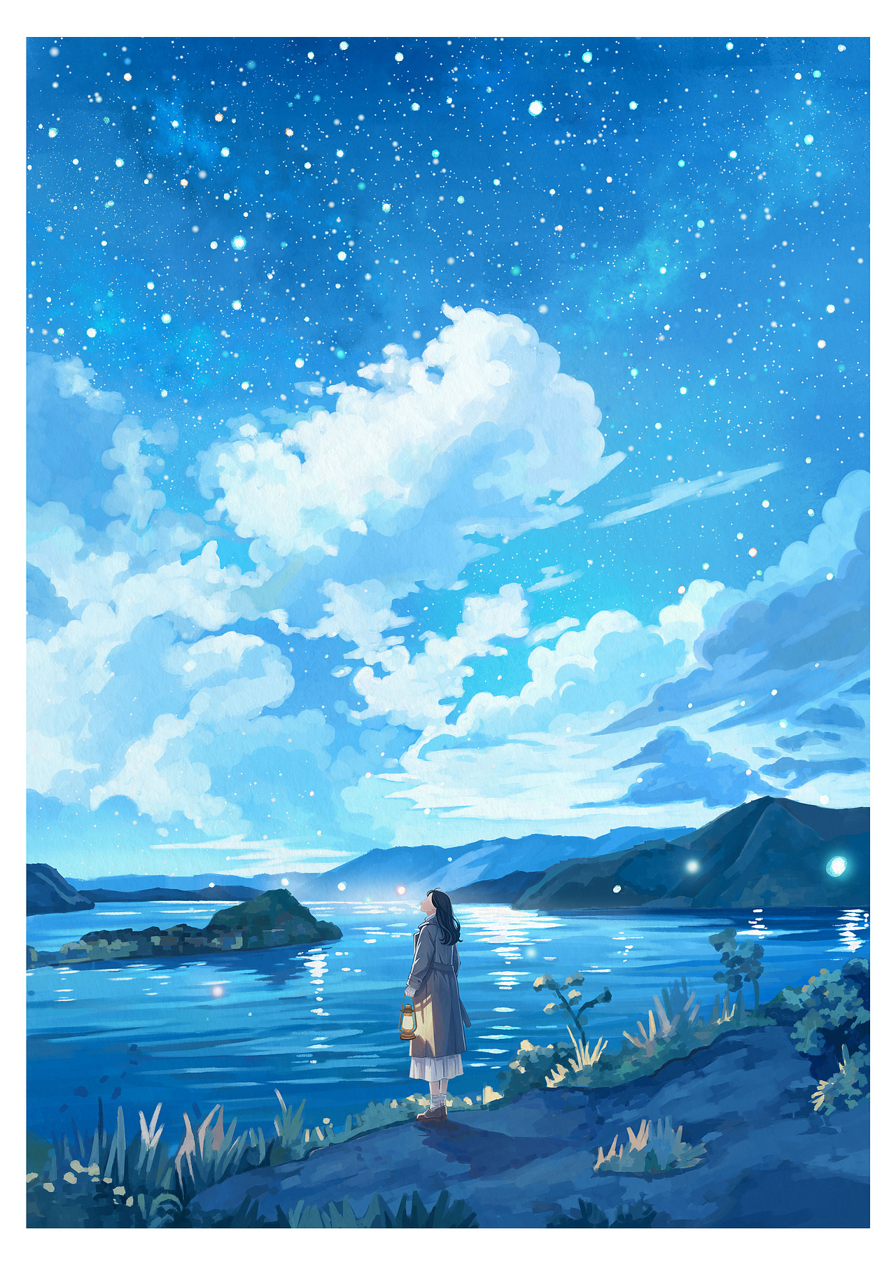 星空下（图ZNDA5NjE1MTA0） - 商业插画 - 站酷设计师一寒星一原创素材 - 站酷ZCOOL