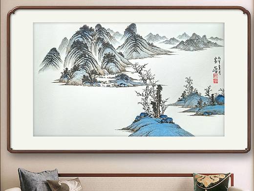 《清岚叠嶂图》