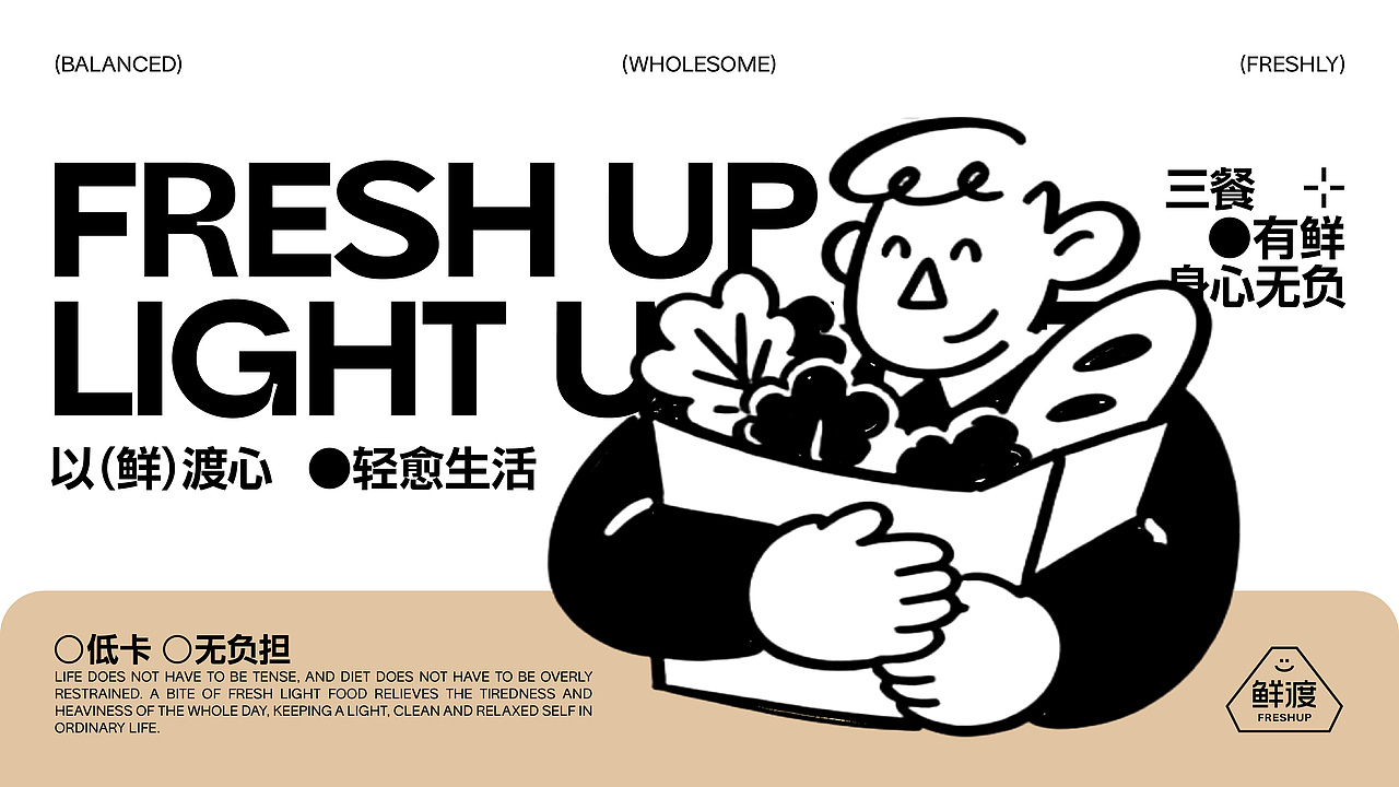 FRESHUP鲜渡丨轻食品牌设计（图ZNDA5NjMxNjA4） - 品牌 - 站酷设计师酒让原创素材 - 站酷ZCOOL