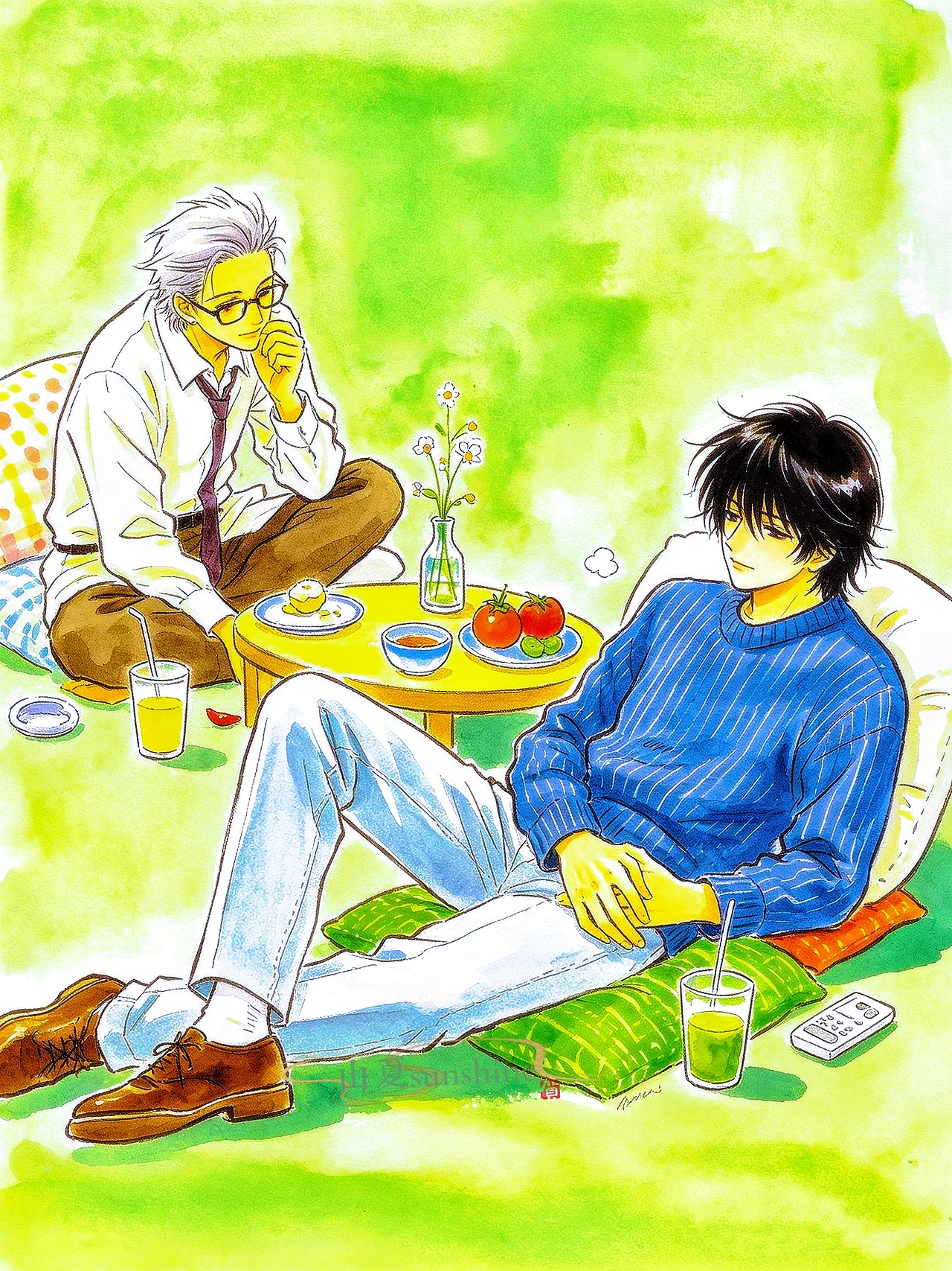 夏日物语｜恋恋日常（图ZNDA5NjQ5MjM2） - 艺术插画 - 站酷设计师山夏SUNSHINE原创素材 - 站酷ZCOOL