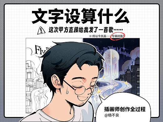 听歌配专辑封面~！插画师的订单逐渐抽象🌙💽