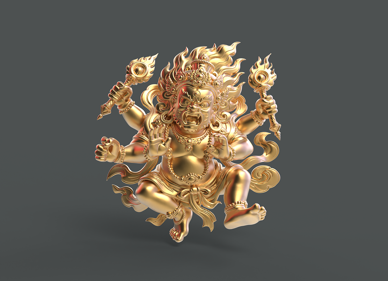 饰品3d建模——大黑天（图ZNDA5NjYxMTYw） - 其他工业/产品 - 站酷设计师前子原创素材 - 站酷ZCOOL