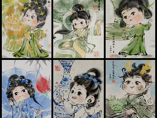 水墨文物拟人小合集