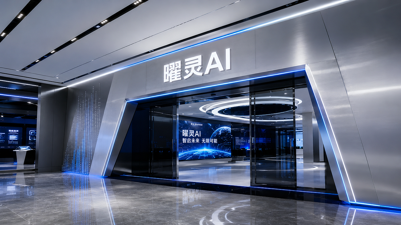 一句话生成企业科技展厅方案?（图ZNDA5NjgzNjA0） - 展陈设计 - 站酷设计师古月AI设计原创素材 - 站酷ZCOOL