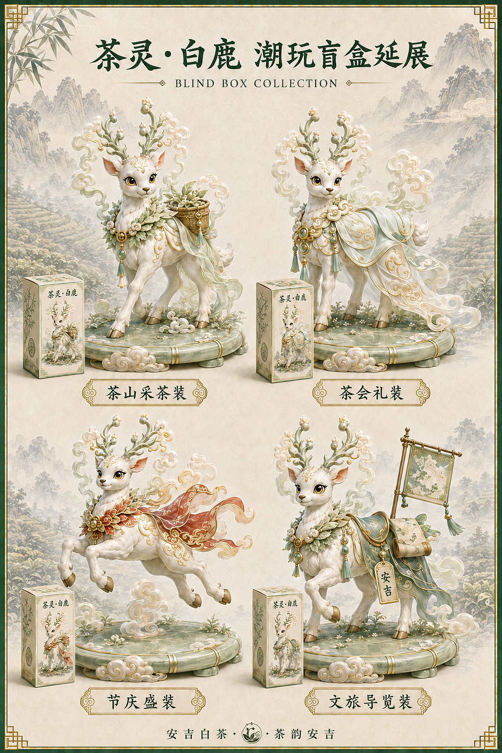 竹隐四灵·山水共安吉丨安吉城市山水IP形象设计(图ZNDA5Njg0MTA4) - IP形象 - 站酷设计师SVEN星原创素材 - 站酷ZCOOL