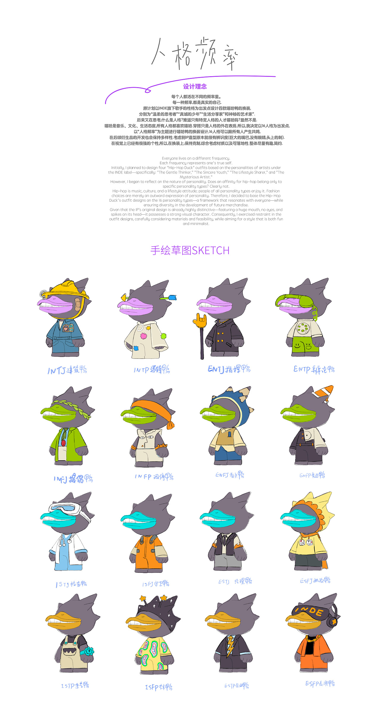 嘻哈鸭——人格频率(图ZNDA5Njg2MDE2) - 人物/生物 - 站酷设计师怪肉肉RORO原创素材 - 站酷ZCOOL
