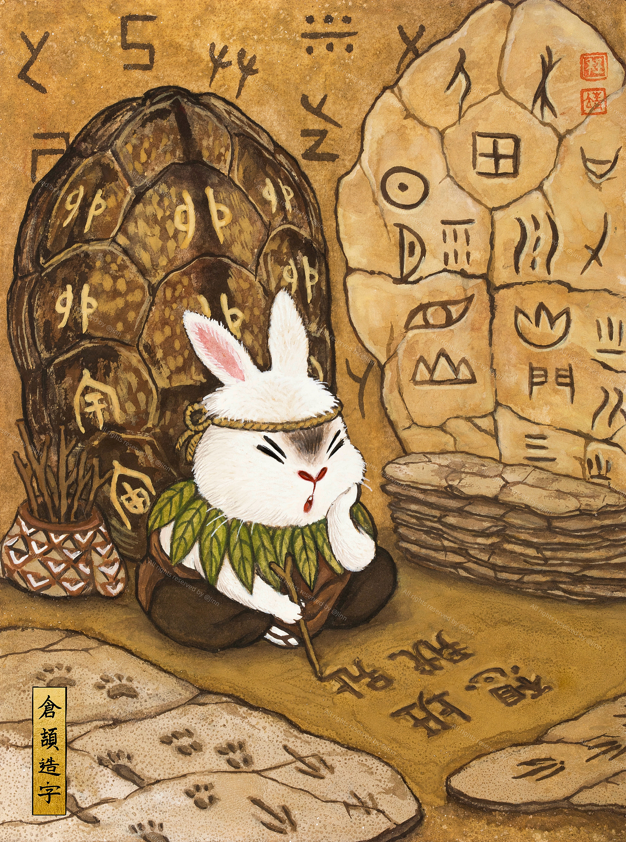 系列手绘插画《羣英繪》（图ZNDA5Njk1OTAw） - 艺术插画 - 站酷设计师程靖Jinn原创素材 - 站酷ZCOOL