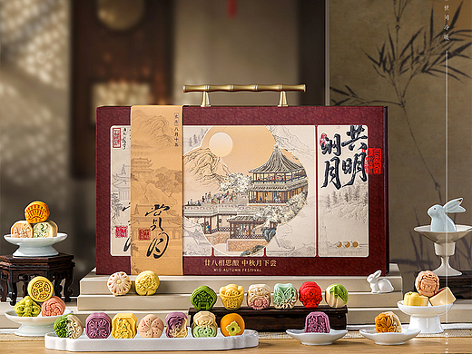中秋月饼礼盒拍摄|杭州产品摄影|新中式古典场景拍摄