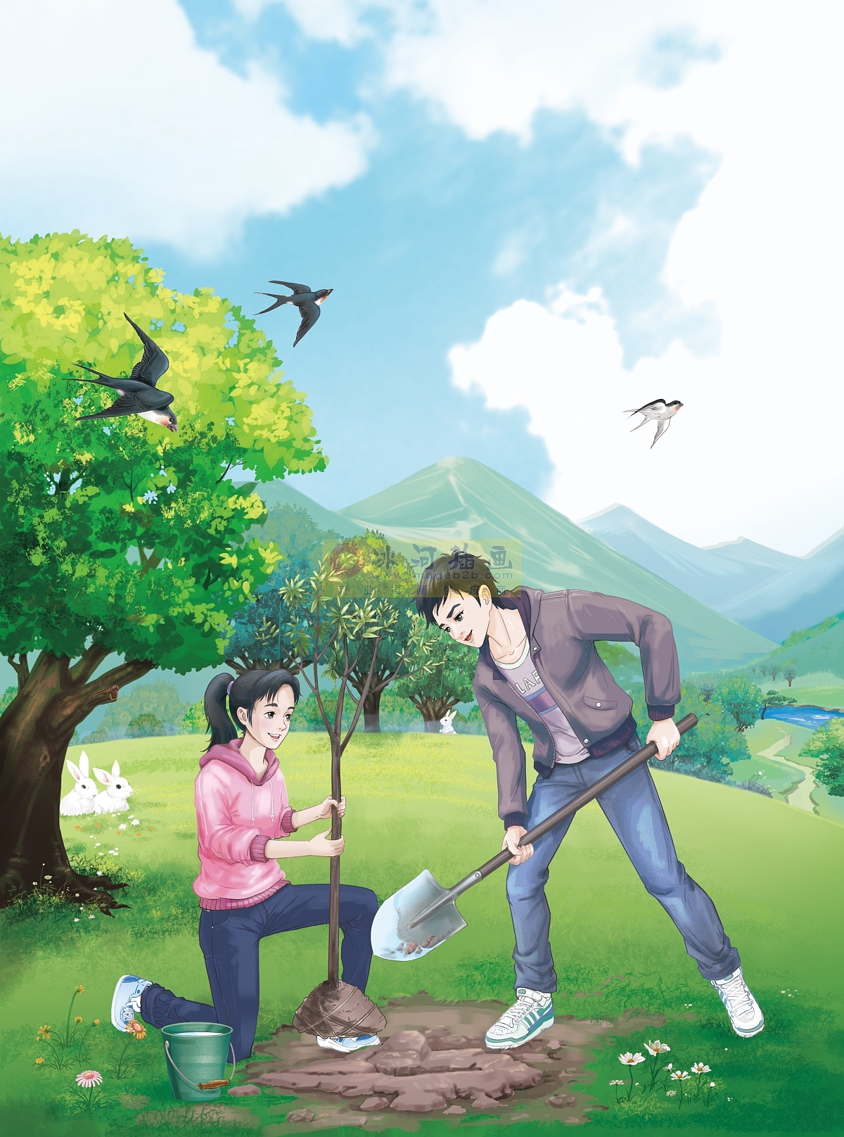 小学英语教材单词卡封面插图（图ZNDA5NzA2NDIw） - 儿童插画 - 站酷设计师汉图文化公司原创素材 - 站酷ZCOOL