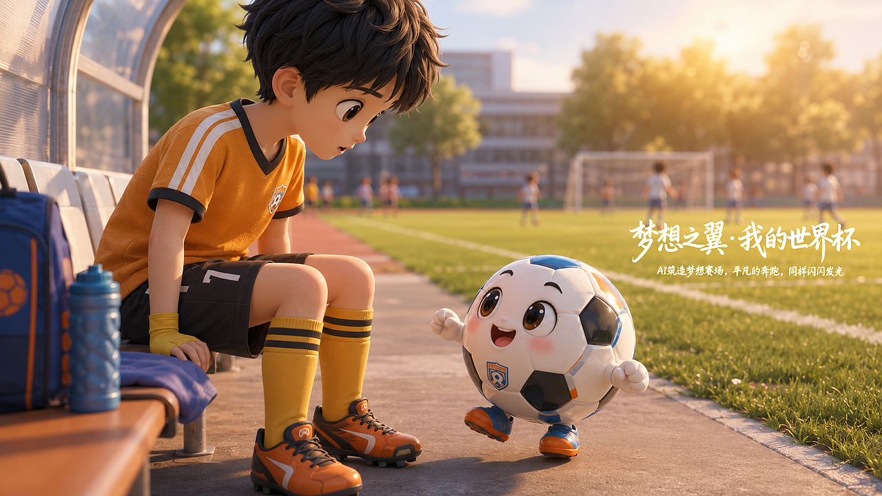 梦想之翼·我的世界杯 | 会回来的那颗球(图ZNDA5NzA2NjQ4) - AI作品 - 站酷设计师静颜Elaine原创素材 - 站酷ZCOOL
