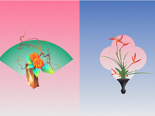 AI中式梦核插画