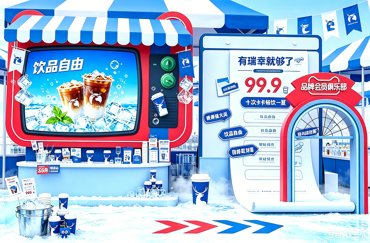 【夏日清爽直播间升级】禁商用（图ZNDA5NzUwMjg4） - 展陈设计 - 站酷设计师场景师Malcolm原创素材 - 站酷ZCOOL