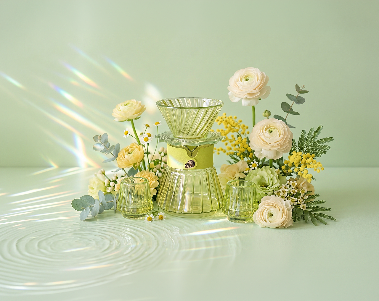 AIGC 视觉实验丨 一花入杯,一光成璃(图ZNDA5NzU0OTAw) - AI作品 - 站酷设计师孙啊尧原创素材 - 站酷ZCOOL