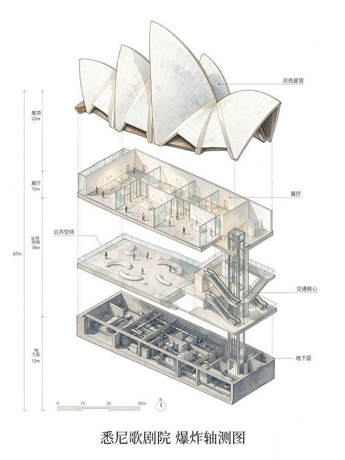 建筑爆炸分解图