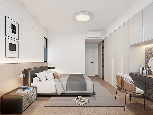 现代极简住宅空间表现｜全屋室内效果图