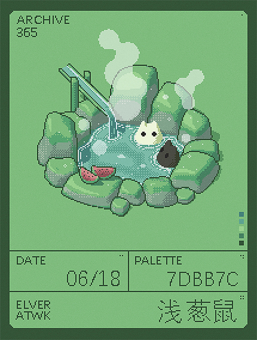 365诞生色-06/June（图ZNDA5NzY5MTEy） - 像素画 - 站酷设计师Aaron_Elver原创素材 - 站酷ZCOOL
