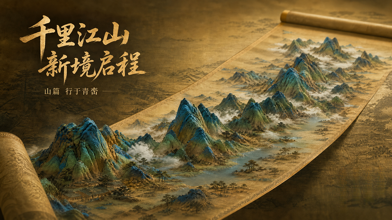 千里江山・新境启程(图ZNDA5Nzg4NzEy) - AI作品 - 站酷设计师麻莎辣蹄Masa原创素材 - 站酷ZCOOL