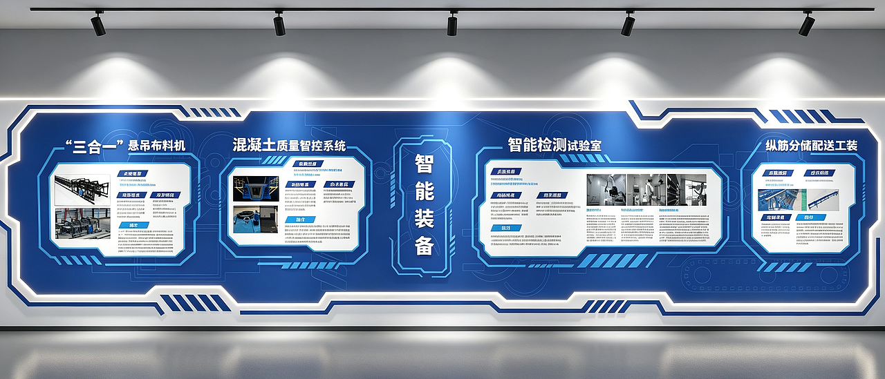 建筑工程局全套展厅文化墙（红蓝色系）平面设计（图ZNDA5Nzg5Nzcy） - 其他平面 - 站酷设计师Yo悠oY原创素材 - 站酷ZCOOL