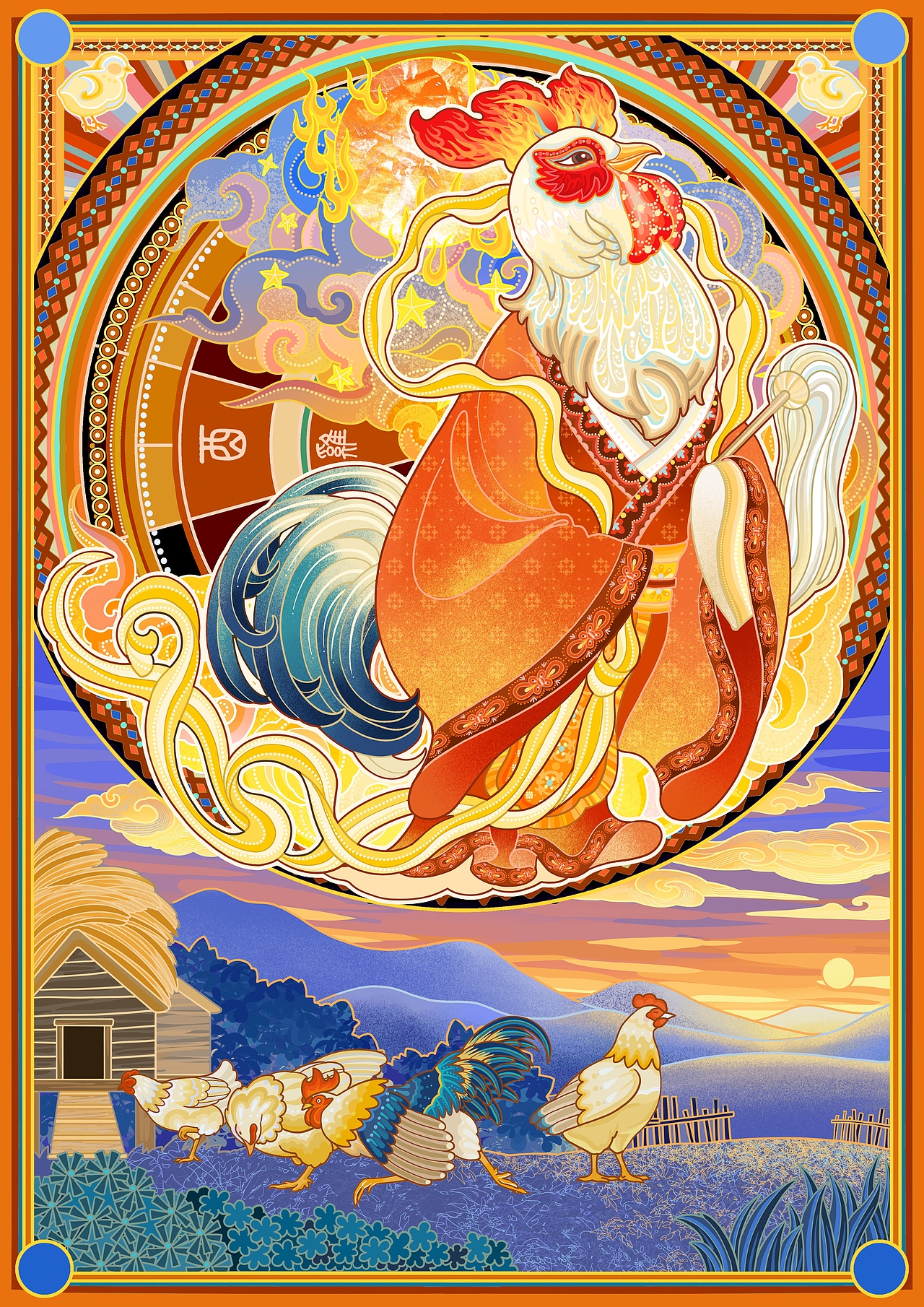 十二时辰生肖插画（图ZNDA5Nzk0Nzky） - 商业插画 - 站酷设计师胡桃水獭原创素材 - 站酷ZCOOL