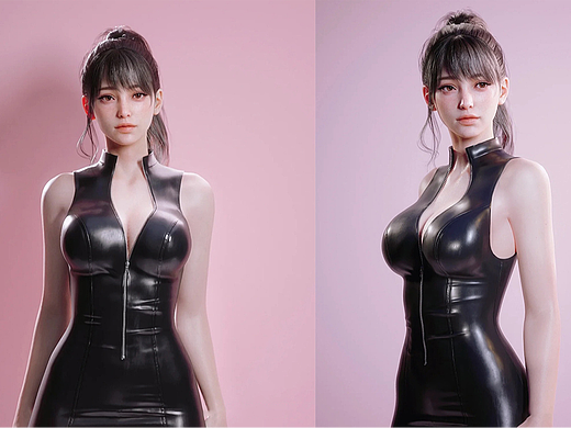 ZBrush-写实皮衣少女角色模型制作教程。zbrush角色