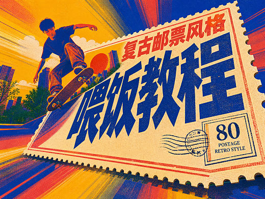 复古邮票风格 喂饭教程
