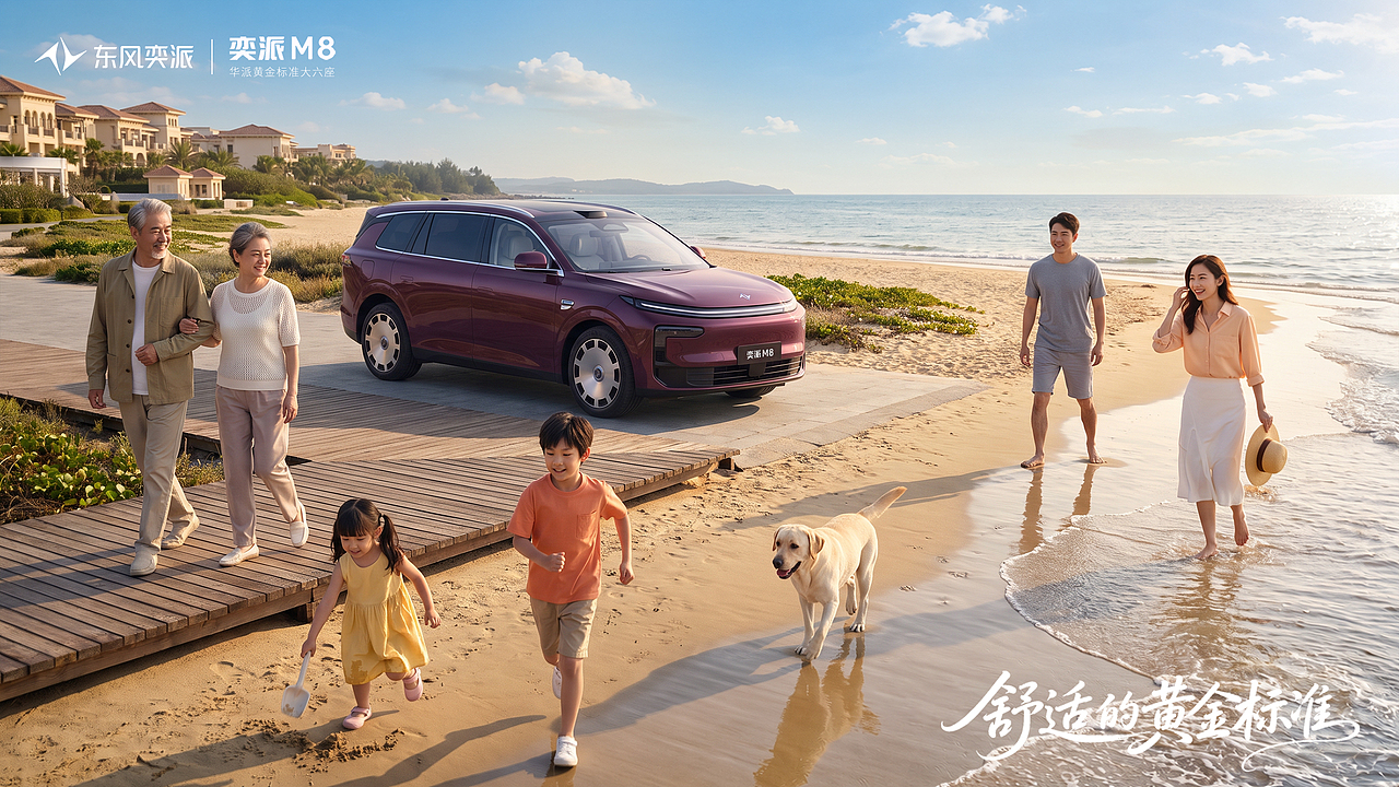 奕派M8|家庭出行,奔赴一场舒适之约(图ZNDA5ODExOTc2) - AI作品 - 站酷设计师云墟造物原创素材 - 站酷ZCOOL