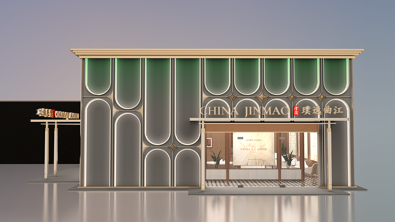 地产临时中式展厅设计（图ZNDA5ODI0Njky） - 建筑设计 - 站酷设计师千花之树原创素材 - 站酷ZCOOL