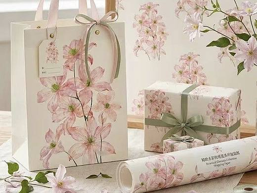 法式水彩手绘插画｜丝巾礼盒包装文创全套设计商用素材