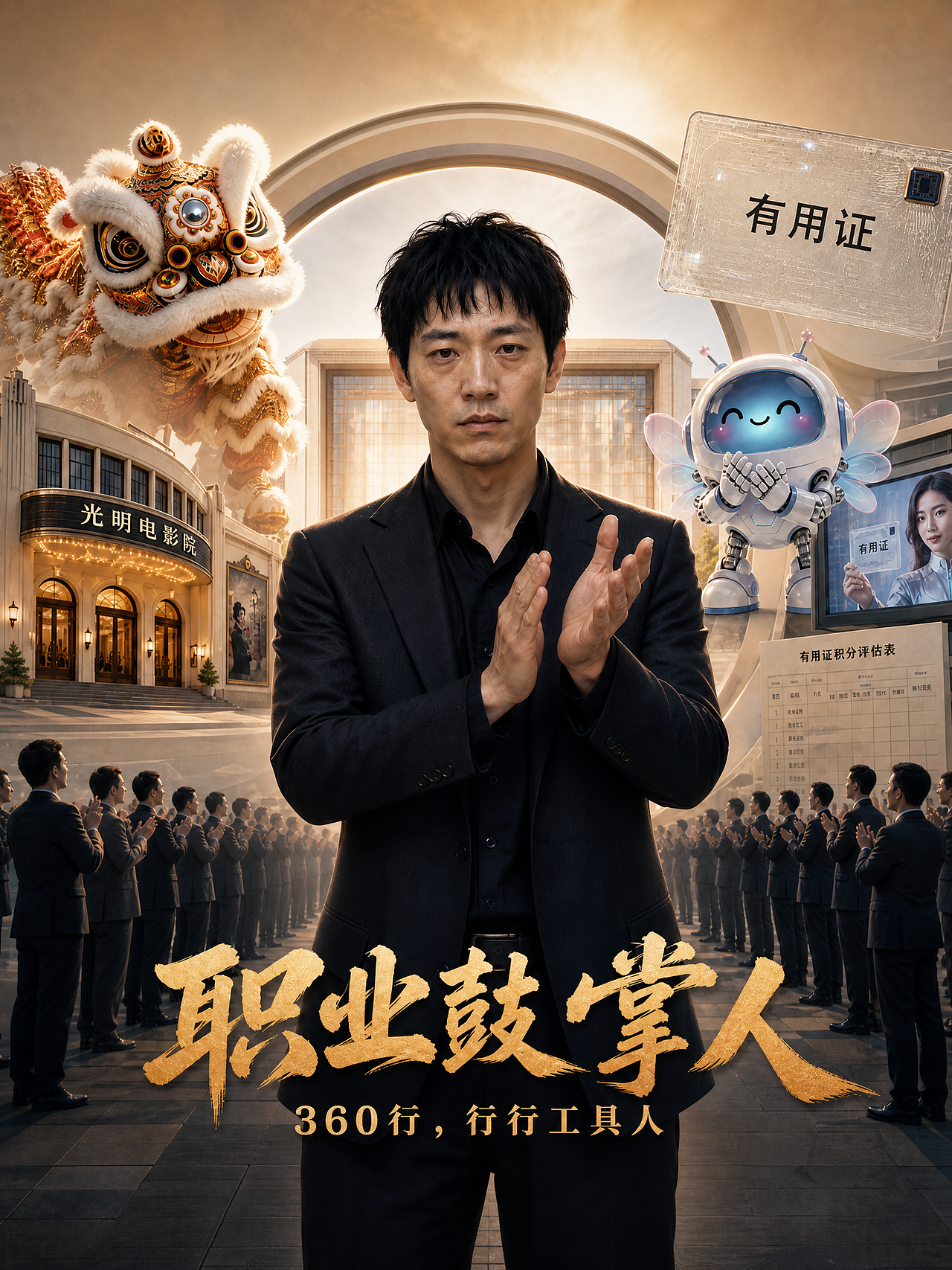 AI寓言-《职业鼓掌人》(图ZNDA5ODY4MjEy) - 短片 - 站酷设计师小西天鲤鱼精原创素材 - 站酷ZCOOL