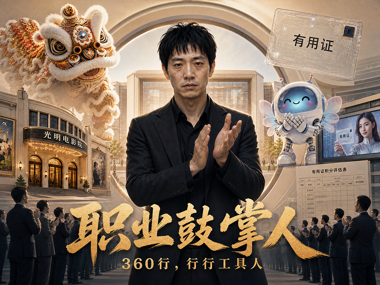 AI寓言-《职业鼓掌人》(图ZNDA5ODY4MjE2) - 短片 - 站酷设计师小西天鲤鱼精原创素材 - 站酷ZCOOL