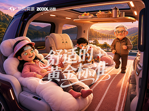 东风奕派 M8 黄金座舱,告别旅途所有委屈(个人主页-ZNzM5MDE1ODg=) - AI作品 - 站酷设计师小猪品牌设计原创素材 - 站酷ZCOOL