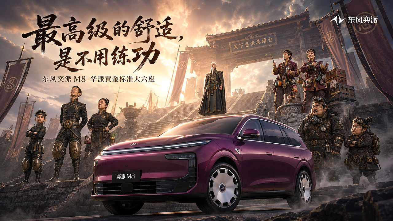 东风奕派 M8《天下忍坐英雄会》（图ZNDA5ODc3MjQ4） - AI作品 - 站酷设计师fendiczhu原创素材 - 站酷ZCOOL