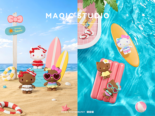 「HELLOKITTY」泳衣派对萌粒颗粒——潮玩摄影