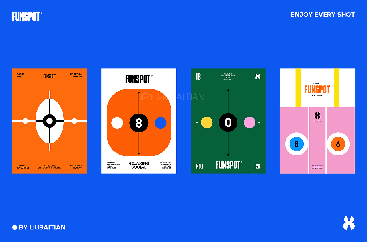 台球品牌「 FUNSPOT乐台 」｜原创设计（图ZNDA5ODc5MDY4） - 品牌 - 站酷设计师留白田原创素材 - 站酷ZCOOL