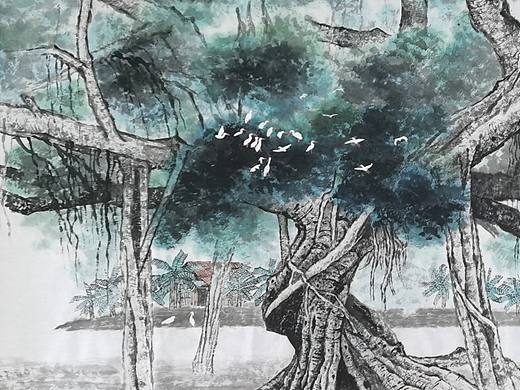 《古榕鹭群》