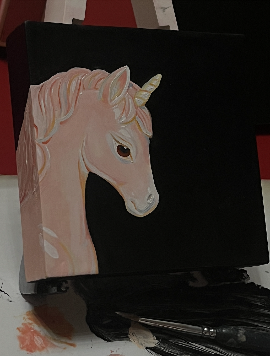 独角兽小马（手绘木板油画-可收藏）（图ZNDA5ODk0MTg4） - 绘画 - 站酷设计师暘坤原创素材 - 站酷ZCOOL