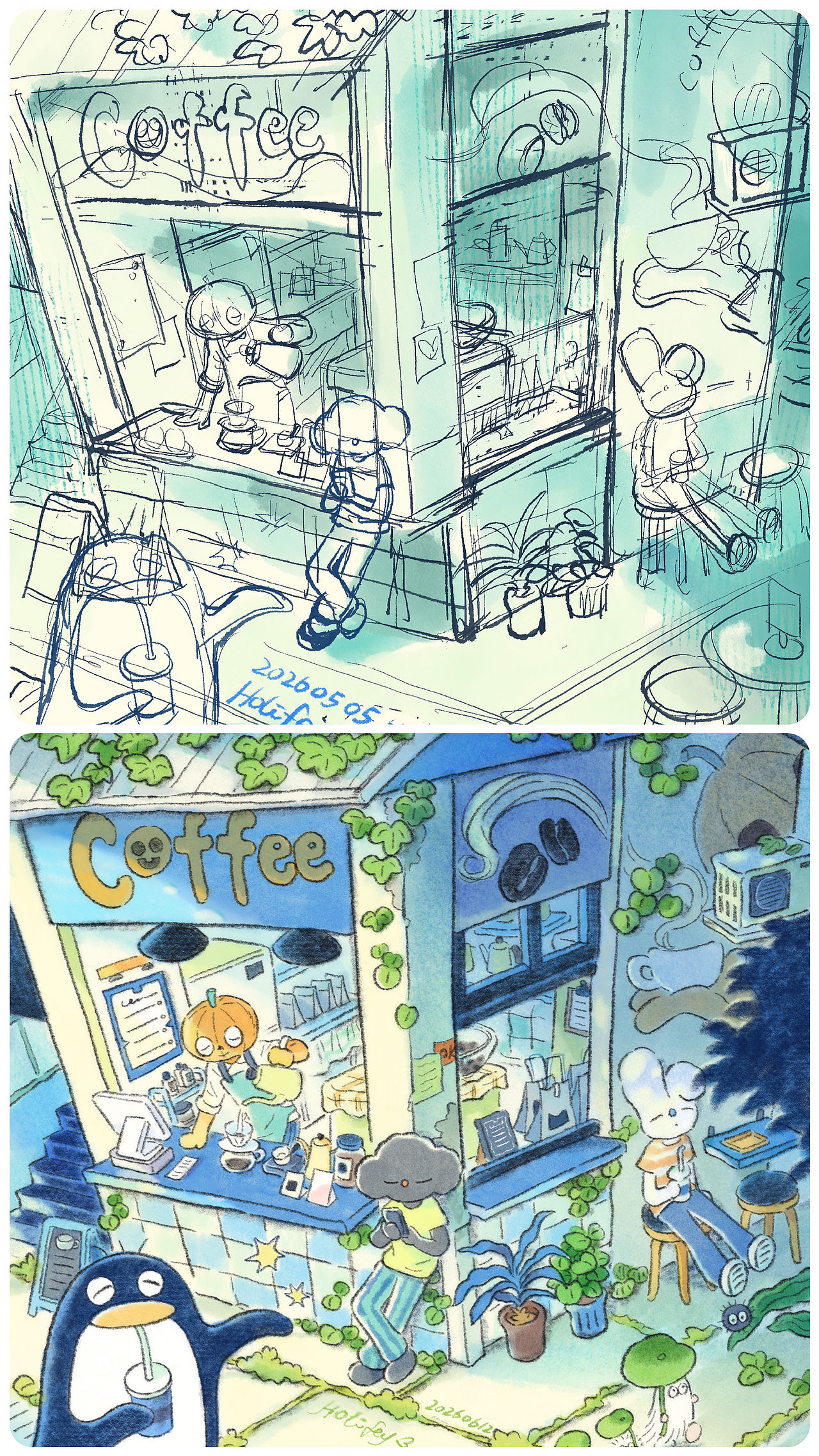 创作真不容易啊（图ZNDA5OTA2MTQ4） - 艺术插画 - 站酷设计师Holifey原创素材 - 站酷ZCOOL