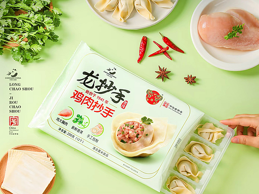 龙抄手馄饨-中华老字号丨火麒麟包装设计